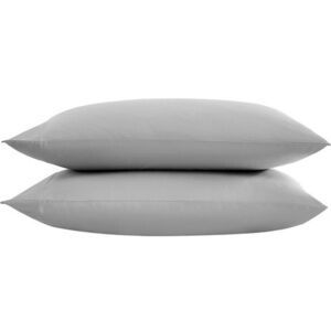 NWT Vera Wang Luxury Sateen Cotton 800 Thread Ct Steel Grey Standard Pillowcases